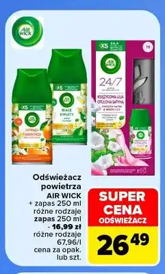 Carrefour Odświeżacz powietrza Air Wick + zapas Księżycowa Lilia Otulona Satyną oferta