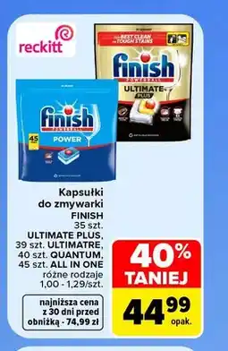Carrefour Kapsułki do zmywarki Finish Ultimate Plus oferta