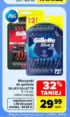 Carrefour Maszynki do golenia Blue3 Gillette oferta