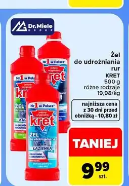 Carrefour Żel do udrożniania rur Kret oferta