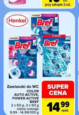 Carrefour Zawieszki do WC Color Auto Active Bref 2-pak oferta
