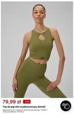 4F Top do jogi slim szybkoschnący damski 4F oferta