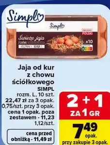 Carrefour Jaja od kur z chowu ściółkowego SIMPL oferta
