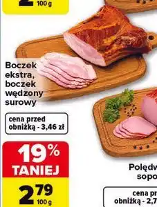 Carrefour Boczek ekstra, boczek wędzony surowy Karol oferta