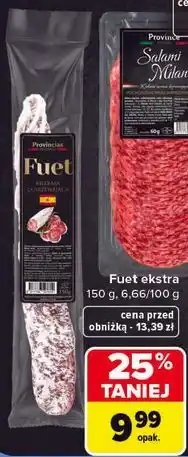 Carrefour Provinces Fuet ekstra oferta