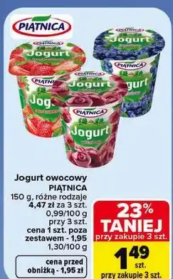 Carrefour Jogurt owocowy Piątnica oferta