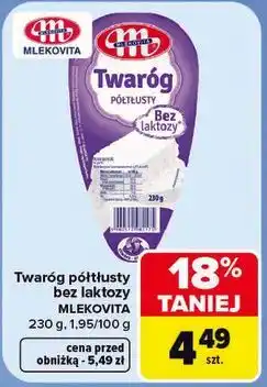 Carrefour Twaróg półtłusty bez laktozy Mlekovita oferta