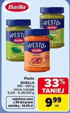 Carrefour Pesto Barilla oferta