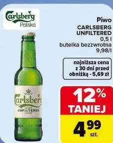 Carrefour Piwo Carlsberg Unfiltered oferta