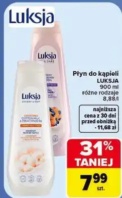 Carrefour Płyn do kąpieli Luksja oferta