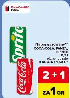 Carrefour Napój gazowany COCA-COLA, FANTA, SPRITE oferta