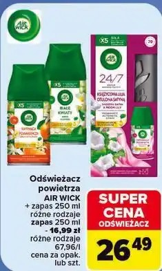Carrefour Odświeżacz powietrza Air Wick + zapas 250 ml lub zapas 250 ml oferta