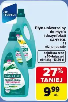 Carrefour Płyn uniwersalny do mycia i dezynfekcji Sanytol oferta