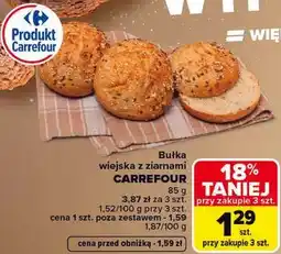 Carrefour Bułka wiejska z ziarnami CARREFOUR oferta