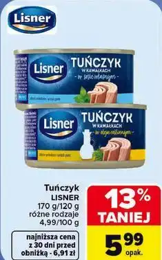 Carrefour Tuńczyk w kawałkach Lisner oferta