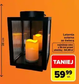 Carrefour Latarnia solarna ze świecą oferta