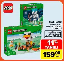 Carrefour Klocki LEGO MINECRAFT 21594 SZKIELET, 21588 LIS oferta