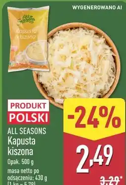 ALDI ALL SEASONS Kapusta kiszona oferta