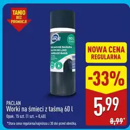 ALDI Paclan Worki na śmieci z taśmą oferta