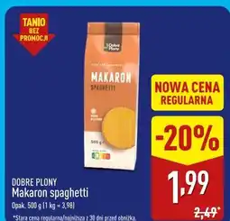 ALDI DOBRE PLONY Makaron spaghetti oferta