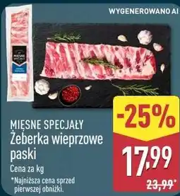 ALDI Mięsne Specjały Żeberka wieprzowe paski oferta