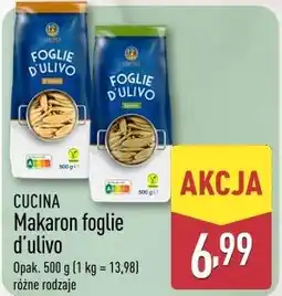 ALDI CUCINA Makaron foglie d'ulivo oferta