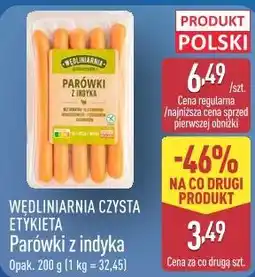 ALDI Wędliniarnia Czysta Etykieta Parówki z indyka oferta