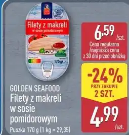 ALDI Golden Seafood Filety z makreli w sosie pomidorowym oferta
