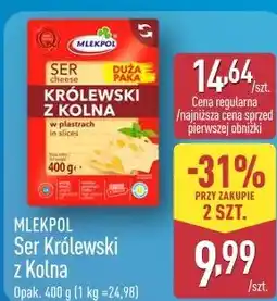 ALDI Mlekpol Ser Królewski z Kolna w plastrach oferta