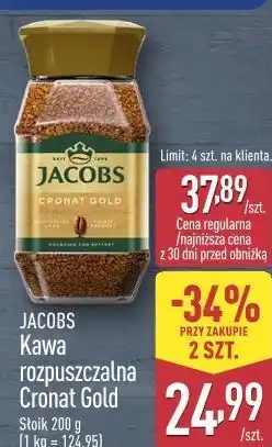 ALDI Jacobs Kawa rozpuszczalna Cronat Gold oferta