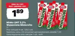 Netto Mleko UHT 3,2% Wypasione Mlekovita oferta
