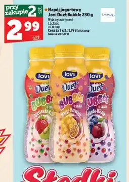 Topaz Napój jogurtowy Jovi Duet Bubble truskawka-kiwi Lactalis oferta