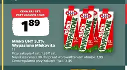 Netto Mleko UHT Wypasione Mlekovita 3,2% oferta