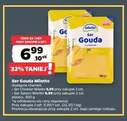 Netto Ser gouda w plastrach Miletto oferta