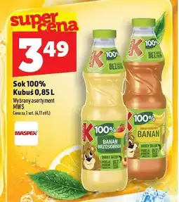 Topaz Sok Kubuś banan brzoskwinia 100% oferta