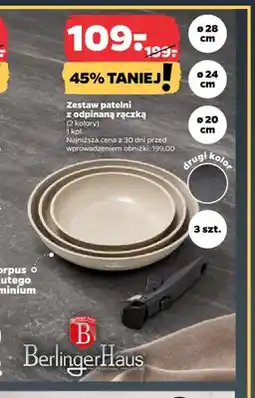 Netto Zestaw patelni z odpinaną rączką BerlingerHaus oferta