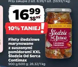Netto Filety śledziowe marynowane z suszonymi pomidorami XXL Śledzie od Serca Contimax oferta