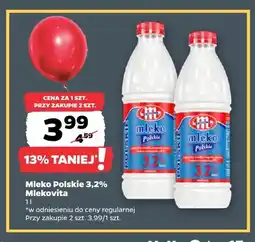 Netto Mleko polskie Mlekovita 3,2% oferta