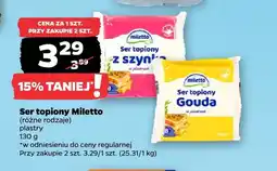 Netto Ser topiony w plastrach z szynką Miletto oferta