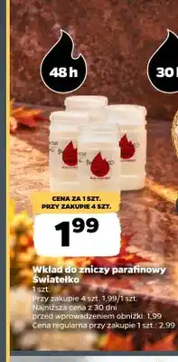 Netto Wkład do zniczy parafinowy Światełko oferta