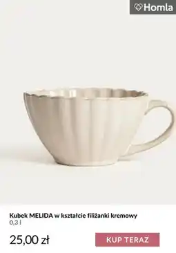 Homla Kubek Melida w kształcie filiżanki kremowy 0,3 l Homla oferta