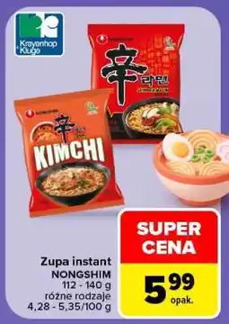 Carrefour Zupa instant Nongshim oferta