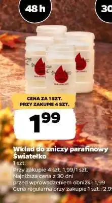Netto Wkład do zniczy parafinowy Światełko oferta