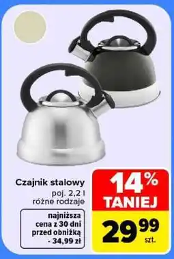 Carrefour Czajnik stalowy oferta