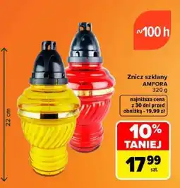 Carrefour Znicz szklany Amfora oferta