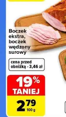 Carrefour Boczek ekstra, boczek wędzony surowy oferta