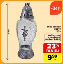 Carrefour Znicz szklany Krzyż oferta