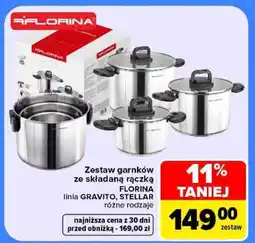 Carrefour Zestaw garnków ze składaną rączką oferta