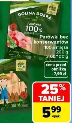 Carrefour DOLINA DOBRA Parówki 100% polskiej szynki oferta