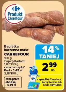 Carrefour Bagietka korzenna mała oferta
